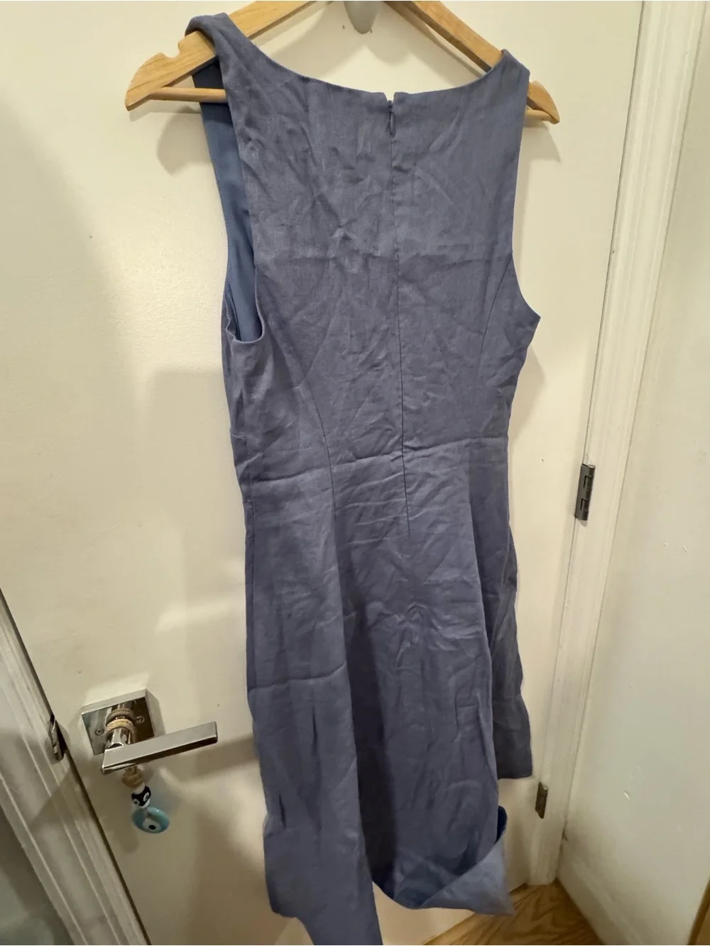 Reformation Sebastien linen midi dress in cornflower - size 8 - Picture 11 of 11